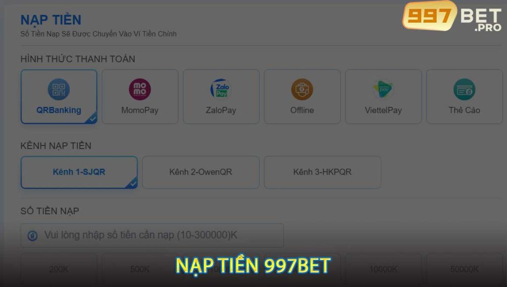 nạp tiền 997bet